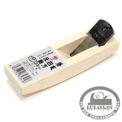 М00011462  -  Рубанок яп. горбач с полукруглым ножом, Shiho Sori 120/24мм, белый дуб