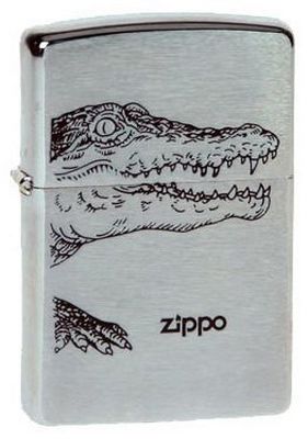 200 Alligator  -   Zippo 200 Alligator*   Brushed Chrome, /, , , 36x1